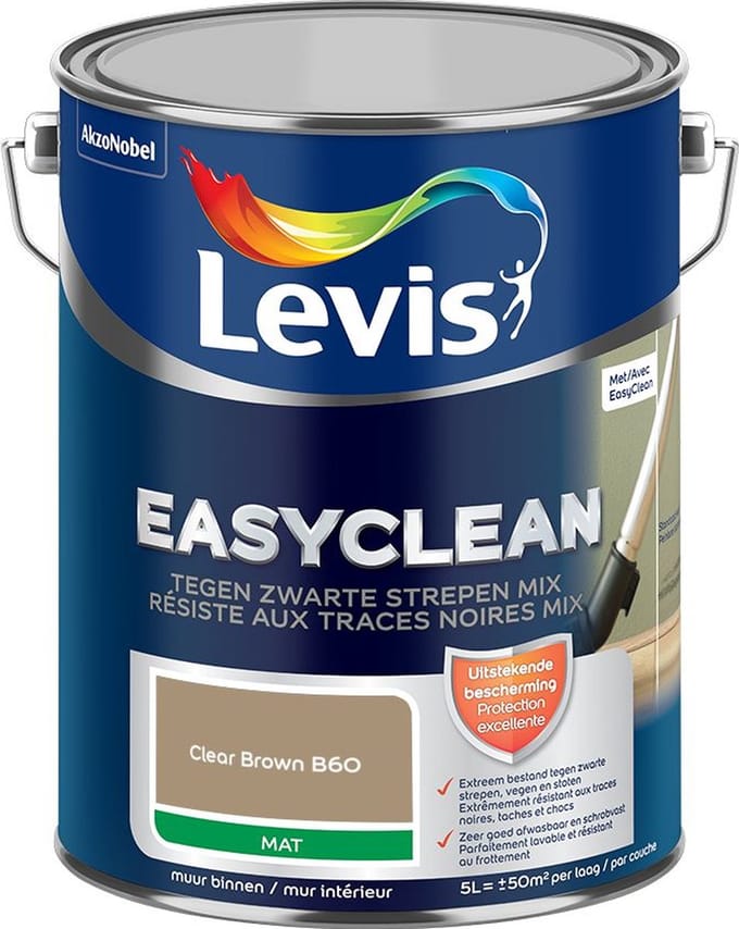 Levis - Easyclean Tegen Zwarte Strepen Mix - Clear Brown B60 - Mengverf - 5 L
