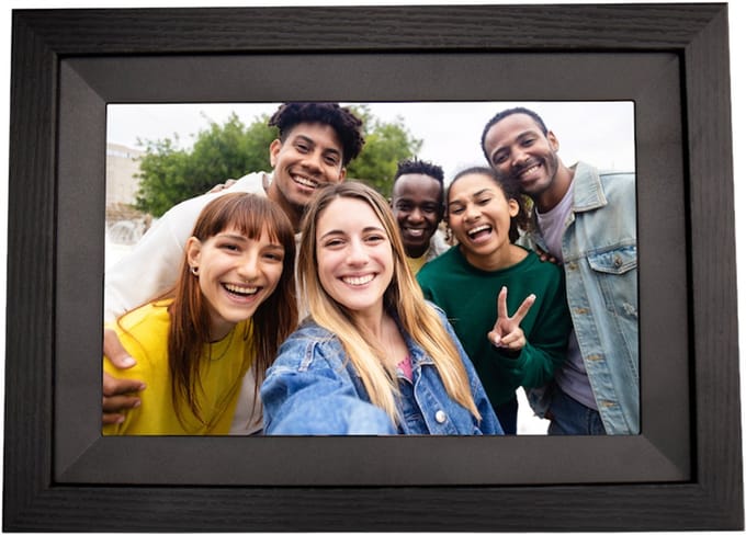BeHello Digitale fotolijst met Frameo app 16GB donker eikenhout