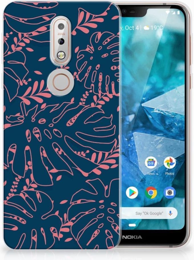 Nokia 7.1 TPU Case Palm Leaves