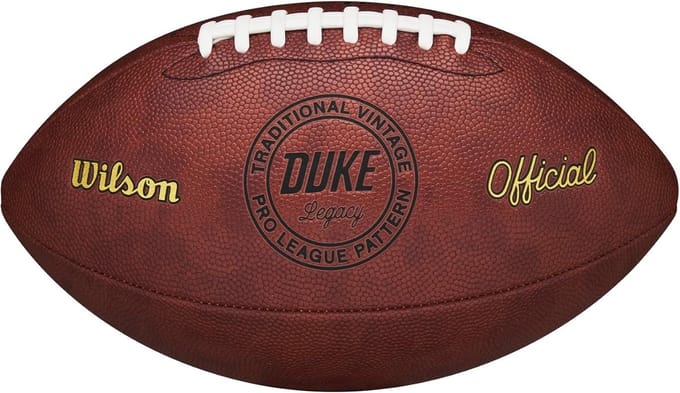 Wilson - NFL - Duke - Throwback - Composiet Leer - Officiel Maat - Bruin - Incl. Opblaas Naaldventiel