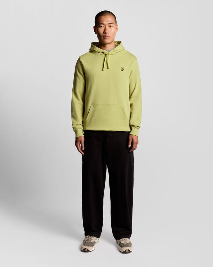 Lyle & Scott Loopback katoenen hoodie - geel