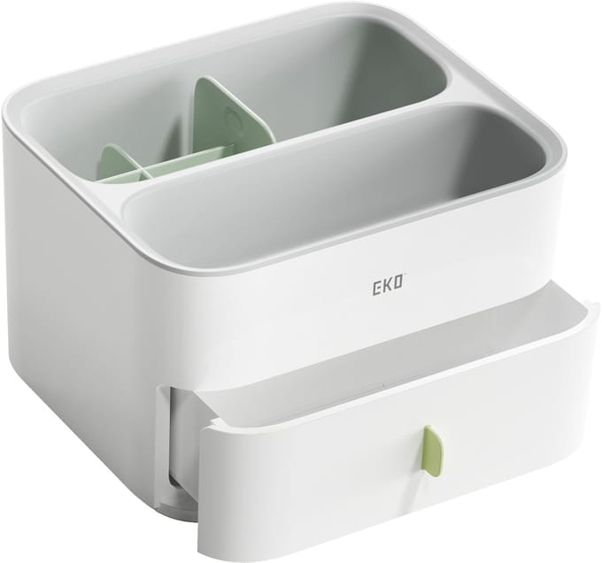 EKO - Bento Badkamer Organiser met lade - Kunststof - Wit