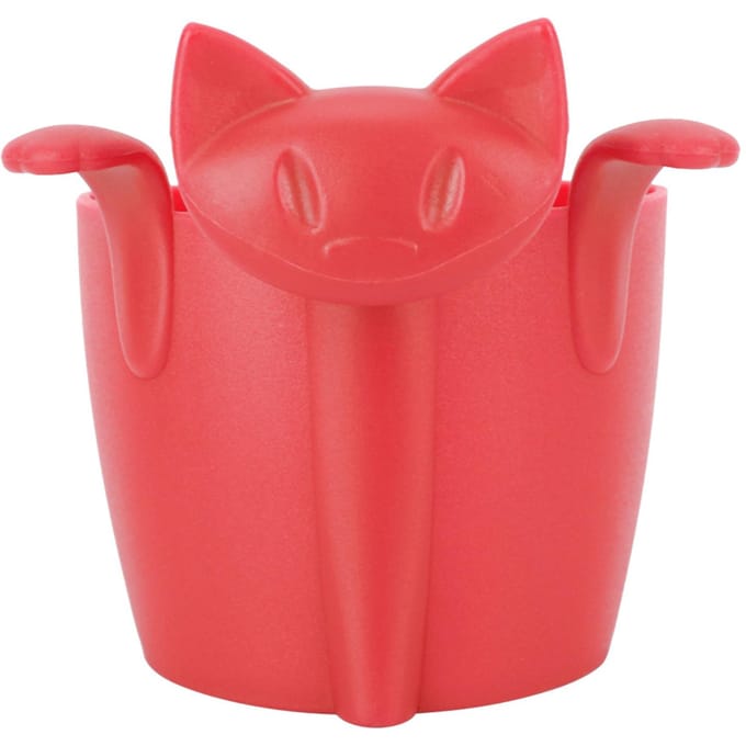 Thuis Kantoor Schattige Kat Vorm Silicone Thee Infuser Thee Zeef Filter Thee Set Accessoire Rood red