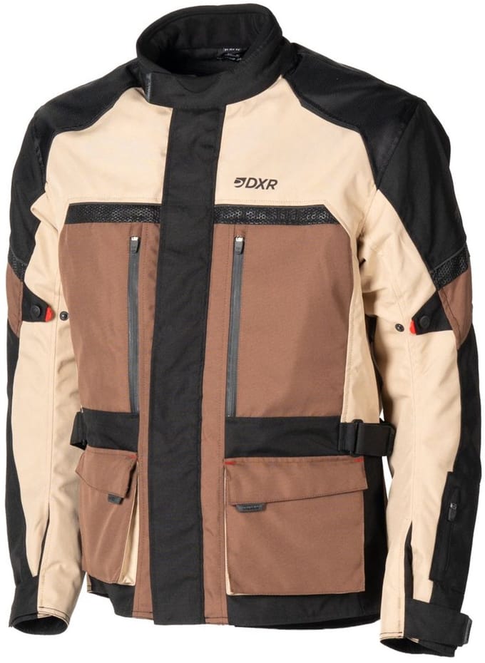DXR Motorjas - Roadtrip - Zwart/zand/bruin - XL