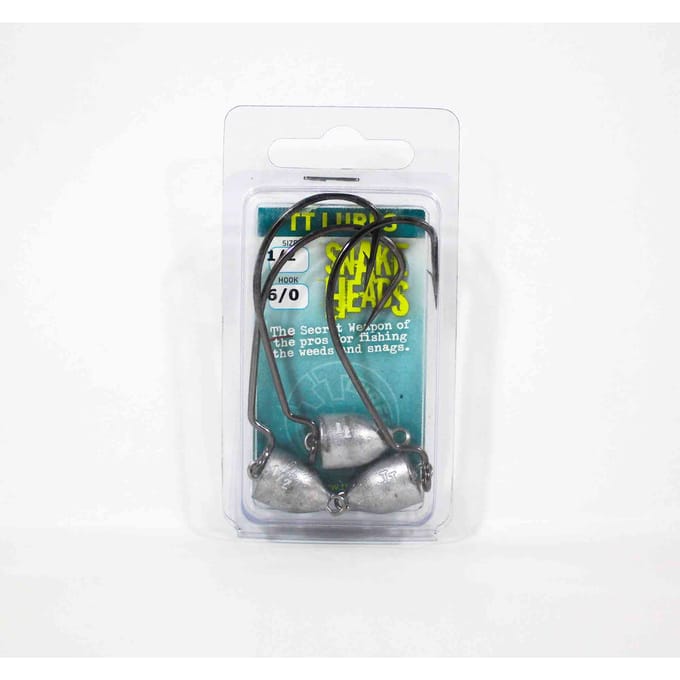 Tackle Tactics TT Snake Head Jig Head 1/2 oz 6/0 XH 3/verpakking (0770) white