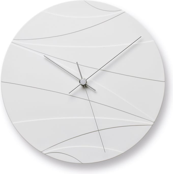 Lemnos Ceramic Clouded Moon Wandklok Wit