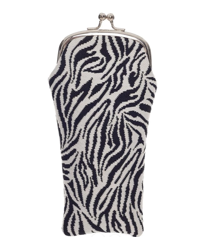 Brillenhouder - Brillenkoker - Zebra print - Zwart - Wit