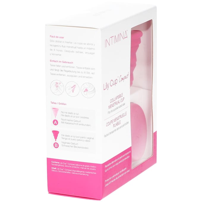 INTIMINA Lily Cup Compact - Menstruatiecup - Maat B - Plat Opvouwbaar - Na Bevalling