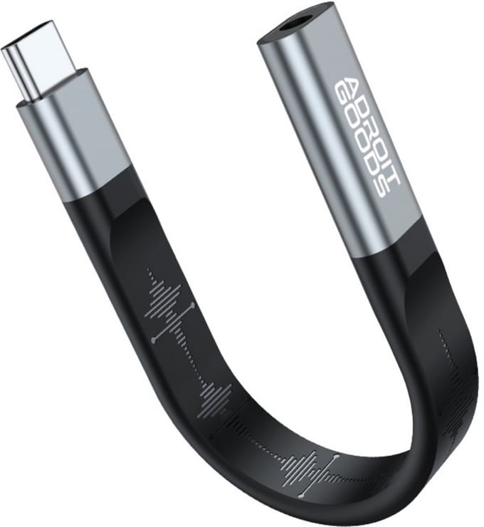 AdroitGoods Versterkte USB-C naar 3.5mm Audio Adapter – Betrouwbaar & Stijlvol