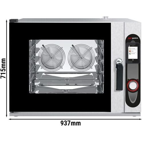 GGM Gastro Kombidämpfer - Touch - 5x GN 1/1 - inkl. Waschsystem Zilver / Zwart