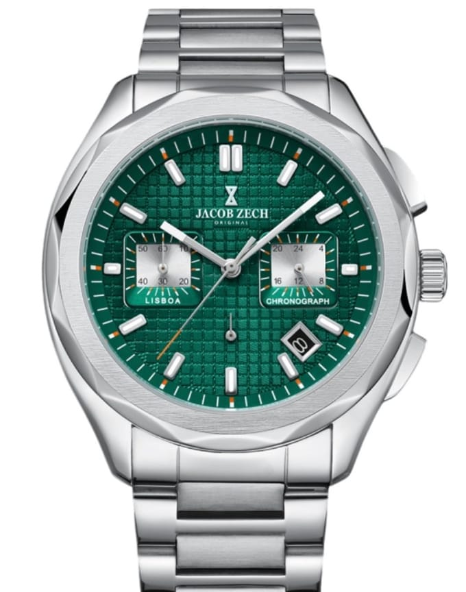 Jacob Zech - Heren Horloge Lisboa - Zilver