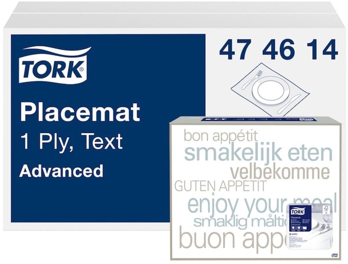 Tork 474614 placemat text advanced 42x30 cm 2500 stuks (474614)