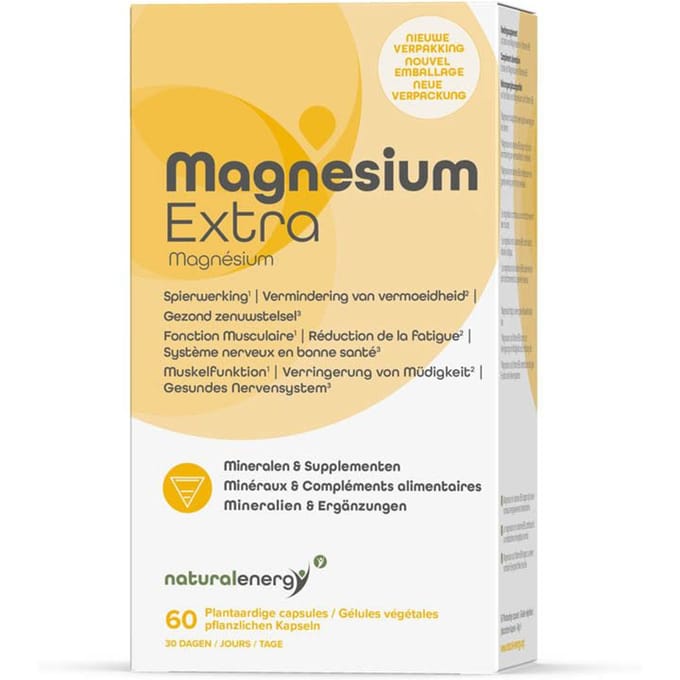 Natural Energy Magnesium Extra | Magnesiumglycerofosfaat 60 Capsules