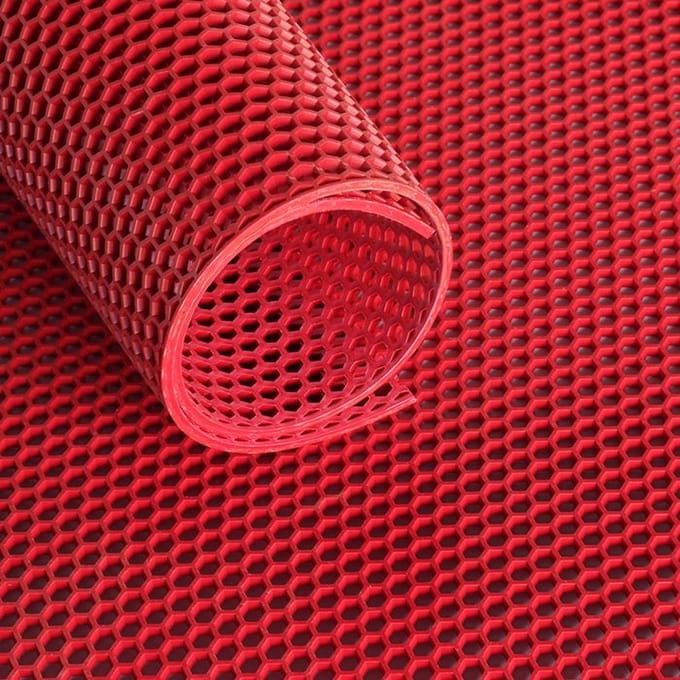 IVOL Ultra Grip rastermat met honingraatstructuur 120 cm - Rood - Per strekkende meter