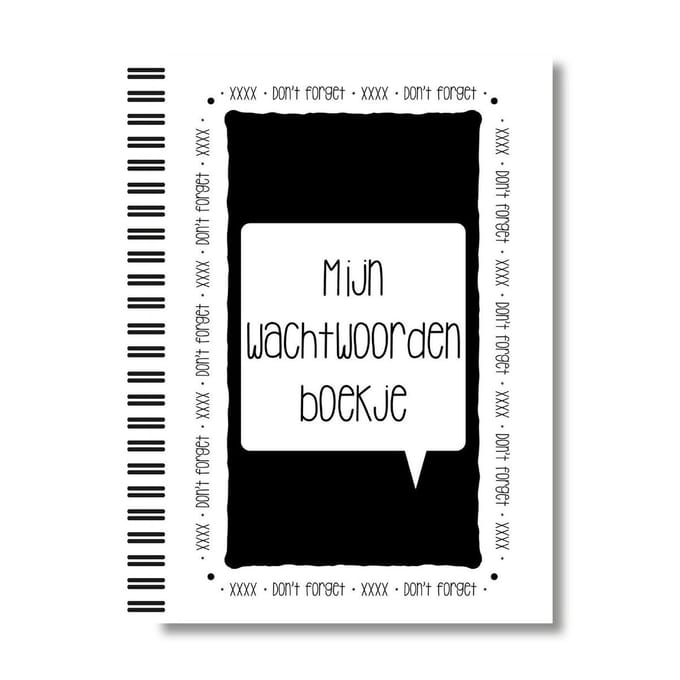 Wachtwoordenboekje | Invulboekje - A5