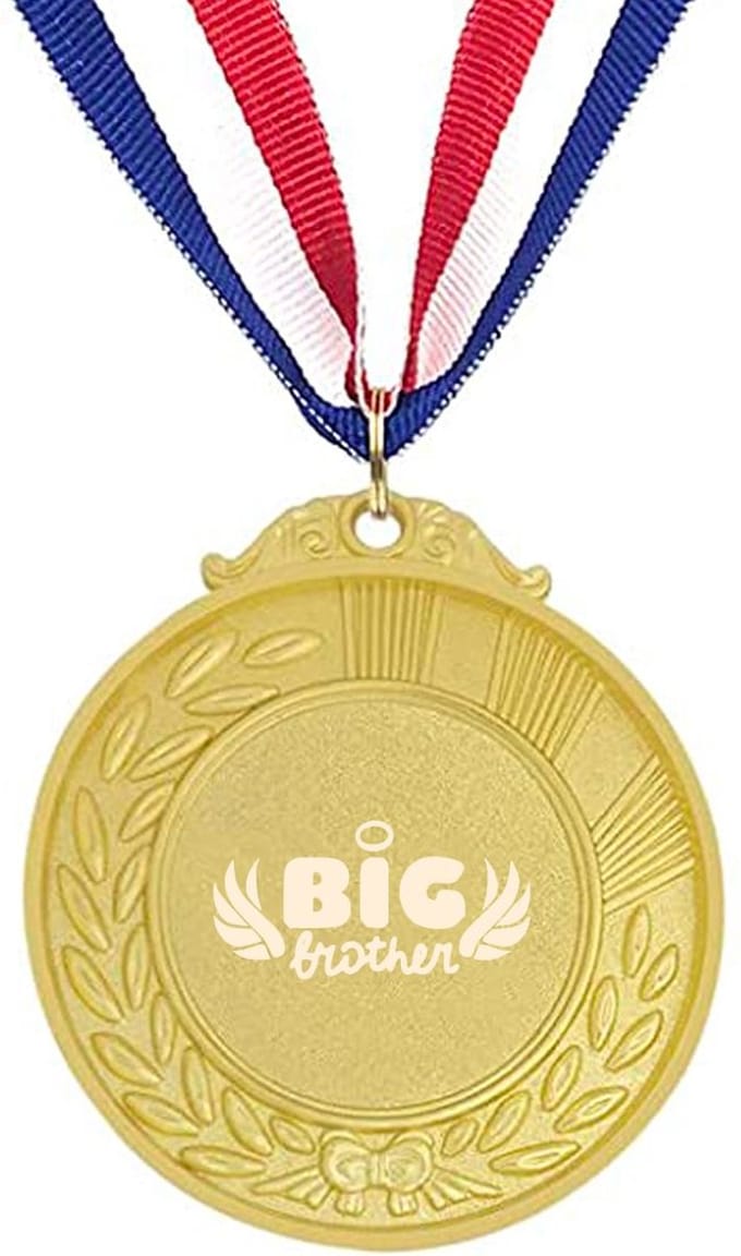 Akyol - grote broer medaille goudkleuring - Broer - familie - cadeau