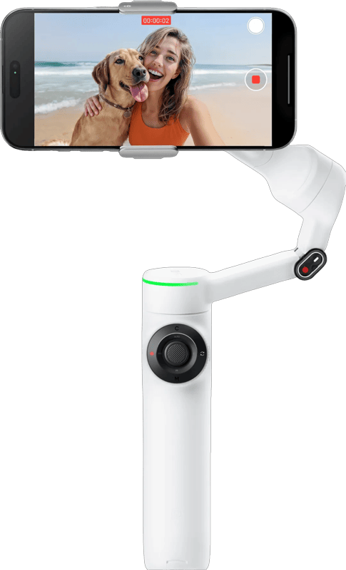 Insta360 Flow 2 pro Wit - Gimbal met AI - smartphone - 360 graden