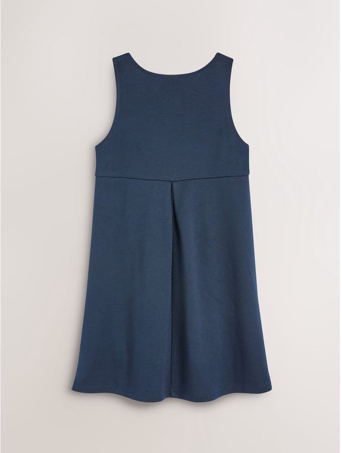 Next - Meisjes - Jersey stretch schoolovergooier met strik - Blauw