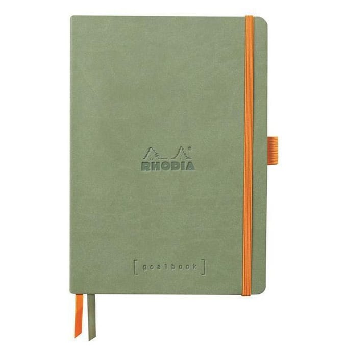 Rhodia Goalbook – A5 – 120 Bladen – Dotted – Ivoorkleurig Papier 90 g/m² – Elastieksluiting - Celadon