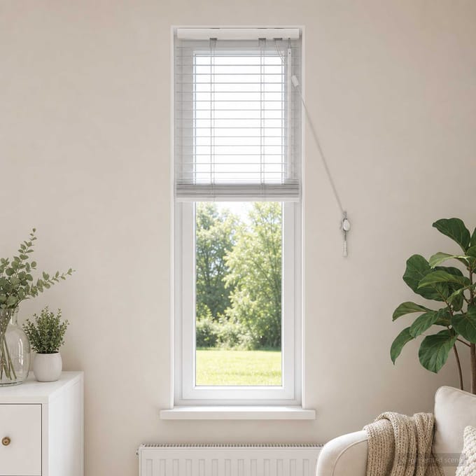 vidaXL - Venetiaanse - jaloezie - Wit - 45 - x - 130 - cm - 35 - mm