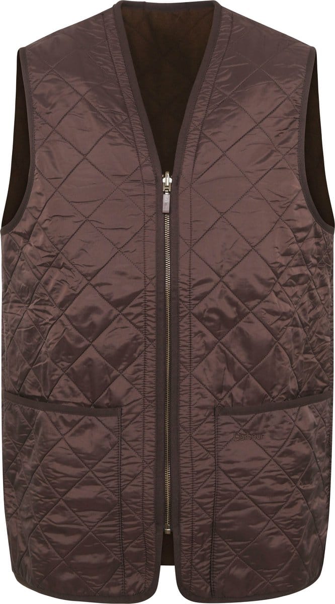 Barbour Polarquilt Waistcoat/Zip-In Liner (Maat - M, Kleur - Dark Brown)