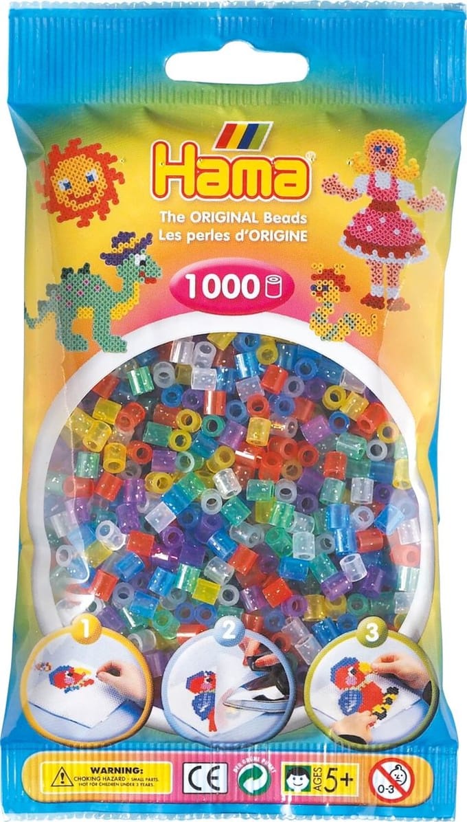 Hama Strijkkralen-Glittermix (054) 1000 stuks.