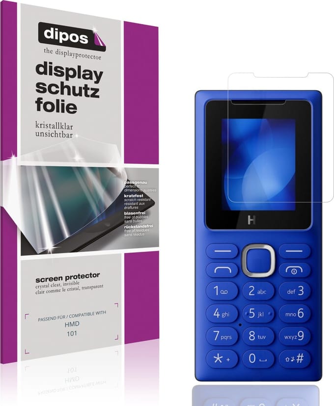dipos – 4x Beschermfolie geschikt voor HMD 101 | Krasbestendige & heldere Screenprotector Ultra-Thin