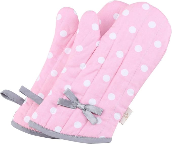 Ovenhandschoenen Polka Dots Set van 2 - Hittebestendig en Flexibel
