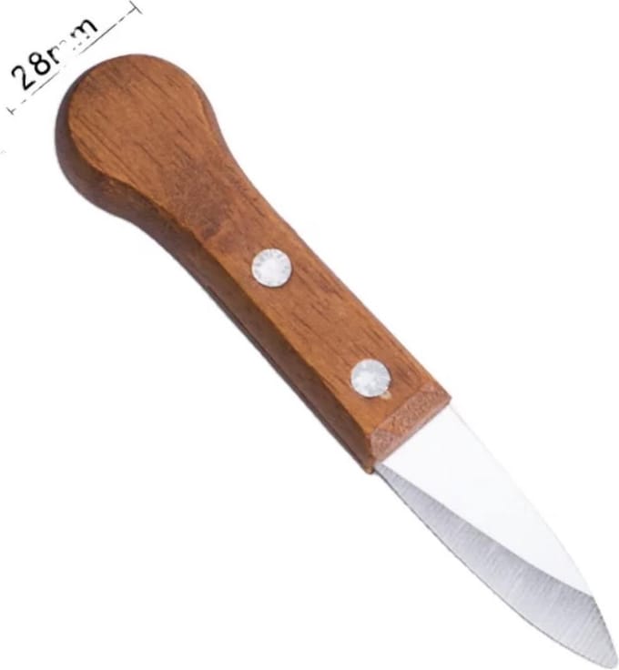 Oestermes - Oester Mes Zeevruchten RVS - Palissander Hout