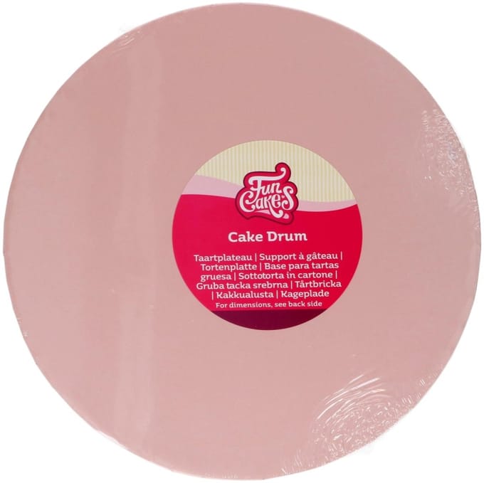 FunCakes Cake Drum Rond - Pastel Roze - Ø30 cm / 12 mm - Taartonderlegger - Taartkarton
