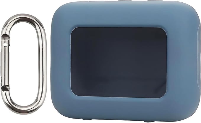 Draagbare Shockproof Liquid Silicone Case voor Bluetooth Speaker met Carabiner - Blauw, Bescherming en Gemak