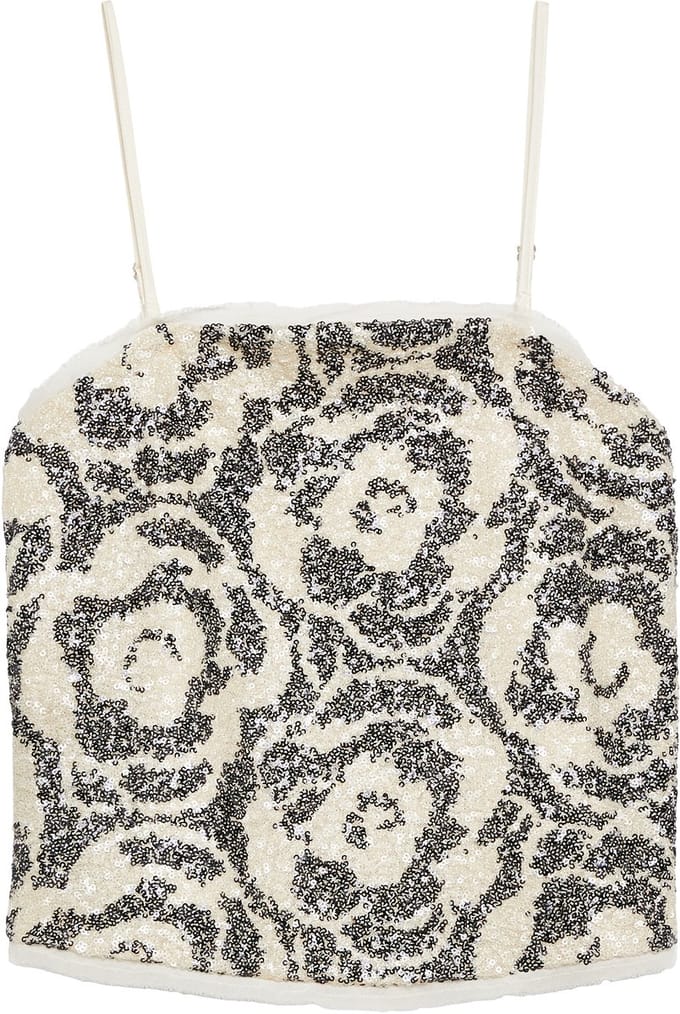 Glitter Bandeau Top met Verstelbare Bandjes Dames COMMA