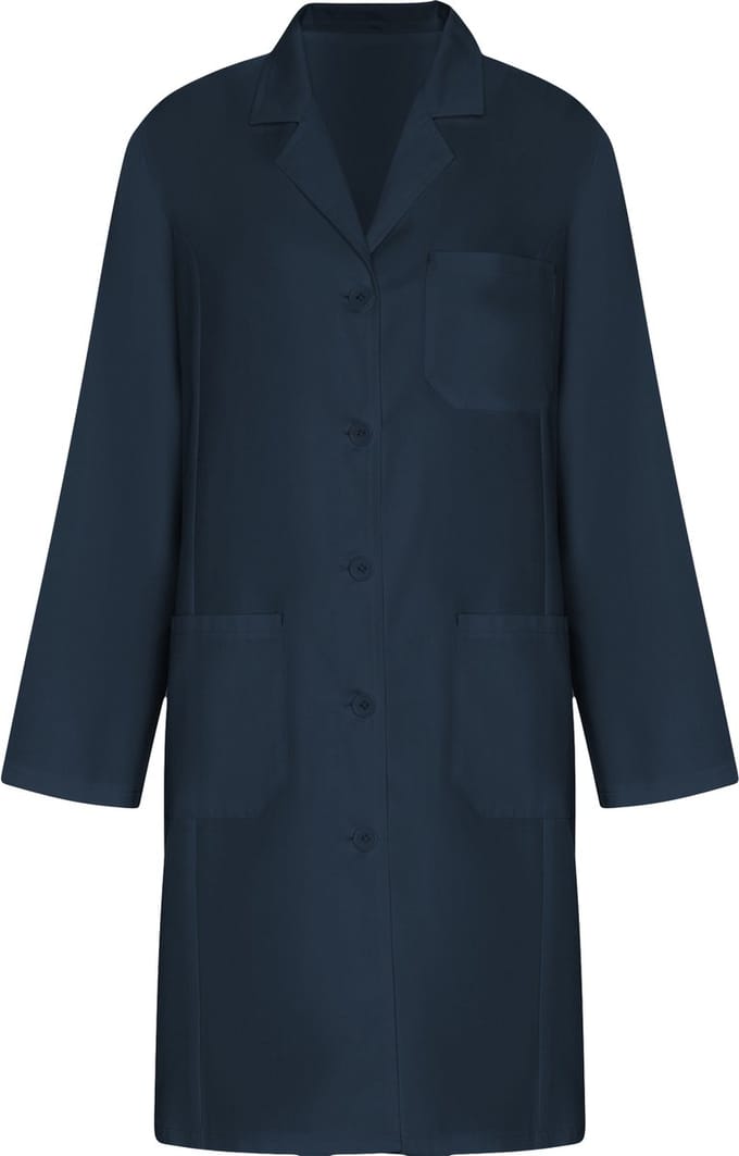 Navy Blauw Premium Dames labjas met revers maat XL