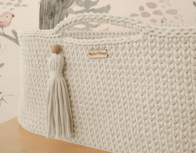 Moses mand BOHO Handgemaakt katoen met matras - crft me