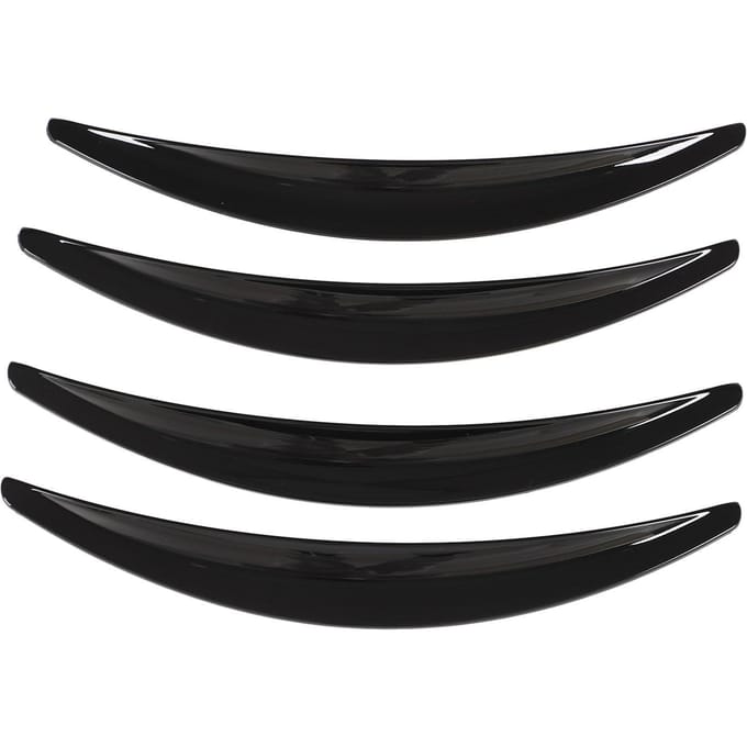 4PCS Extensions d'ailes de roue Surface lisse Résistant aux rayures Remplacement pour Tesla Model 3 2017‑2022 Varnish Black black