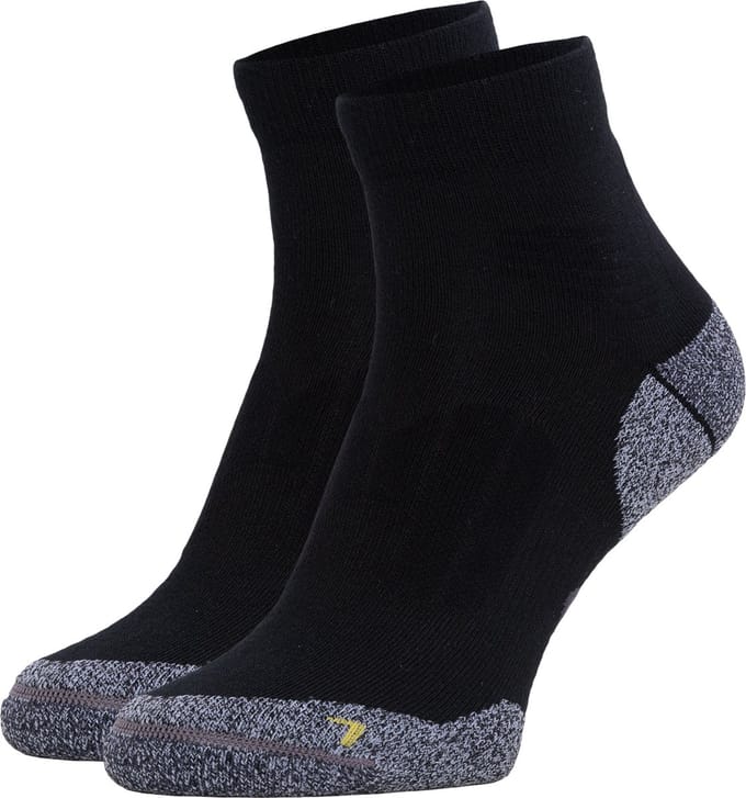 NOMAD® 2-Pack Coolmax Wandelsok Quarter | 43-46 | Zwart | Medium demping | Anatomische Pasvorm