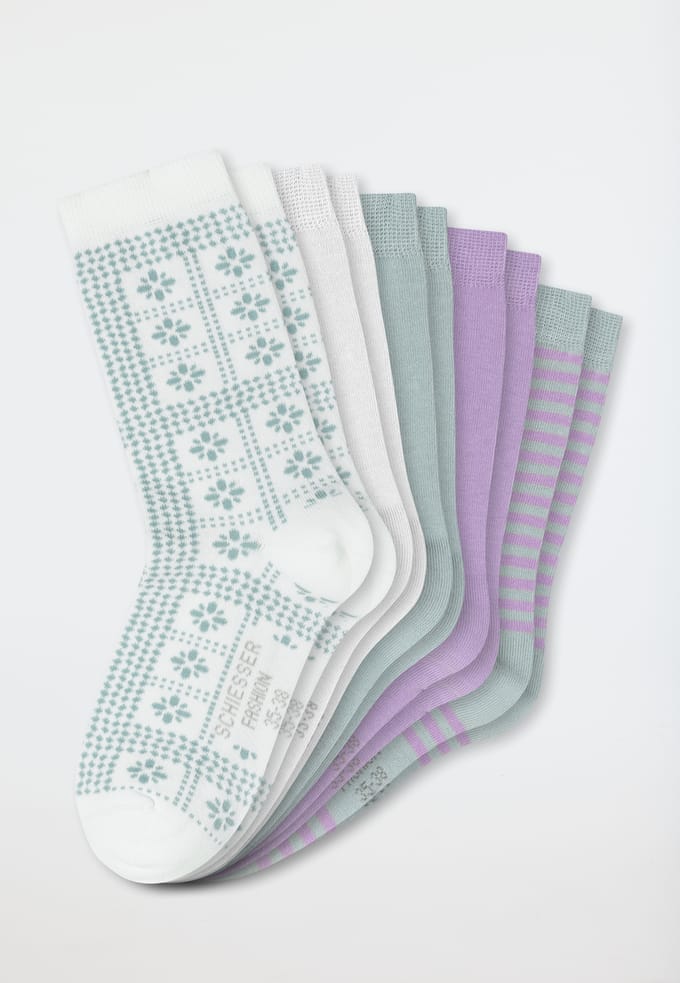 Damessokken, set van 5, meerkleurig - Fashion 35/38