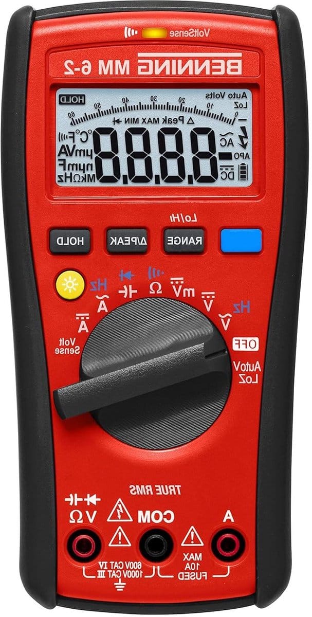 Digitale Multimeter - Meetinstrument - Elektrische Metingen - True RMS Waarde - 6000 Punten - Rood