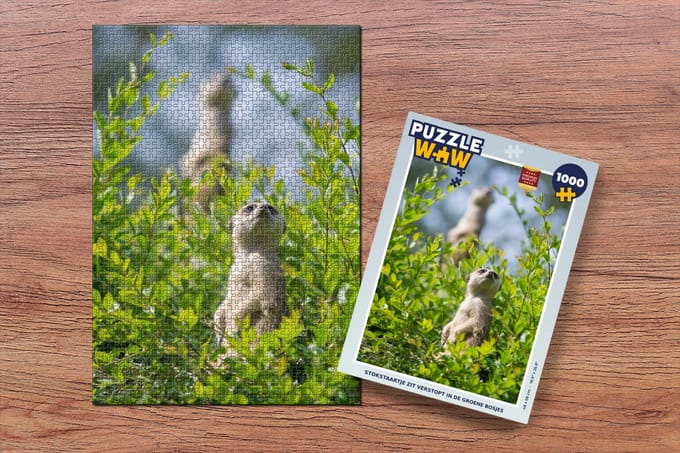 Puzzel Struiken - Stokstaartje - Dier - Legpuzzel - Puzzel 1000 stukjes volwassenen