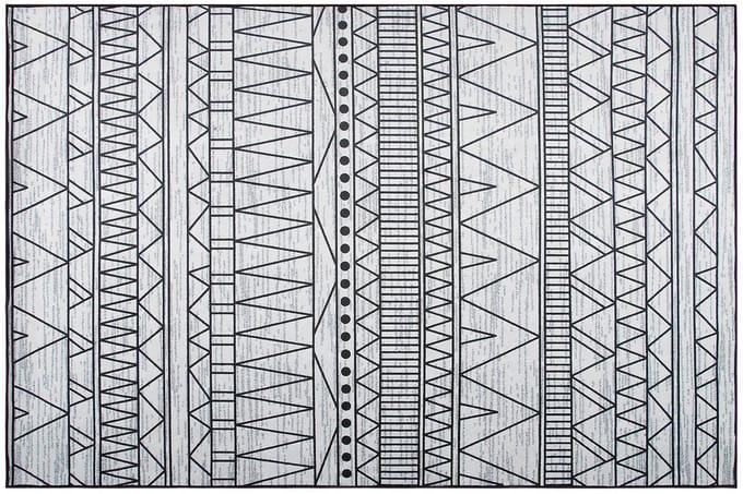 KEBAN - Laagpolig vloerkleed - Lichtgrijs - 140 x 200 cm - Polyester