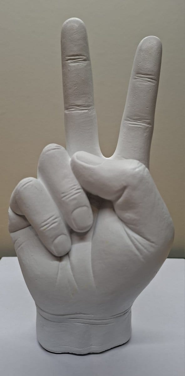 Hand Peace Beelden - 8 kleuren -wit - Losse beelden - Polyresin - Polystone - Wonen - Decoratie - Woondecoratie - Merchandise - Mancave