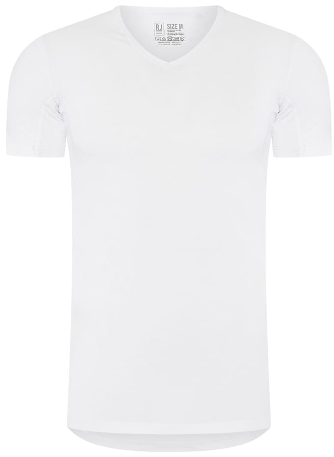 RJ Anti-Zweet Heren T-Shirt V-Hals Wit S