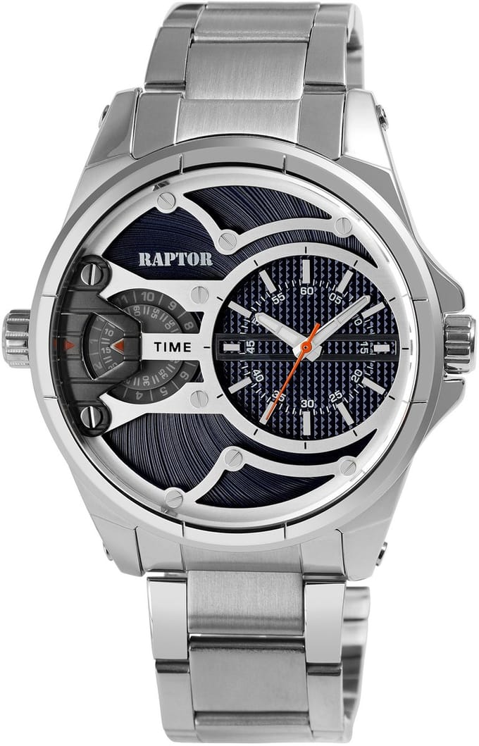 Raptor herenhorloge roestvrij staal 3 ATM