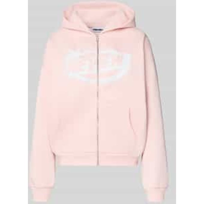 Sweatjack met logo en kangoeroezak