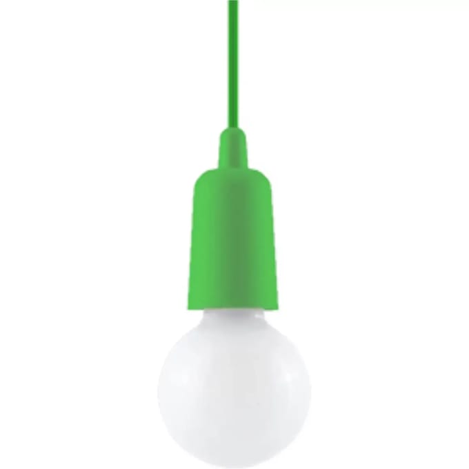 Sollux Lighting Hanglamp Diego - E27 - groente - PVC - 90x9x9cm