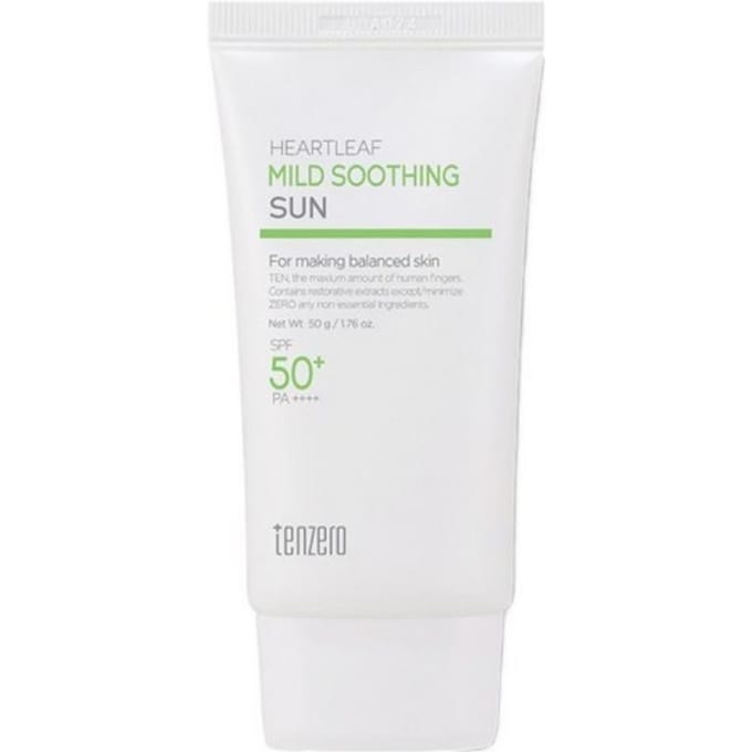 TENZERO vissige gras mild kalmerende zon SPF50+ PA++++ 50ml 50ml white
