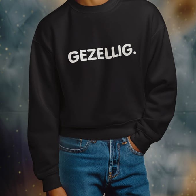 Foute Kerst Trui Zwart Gezellig. L