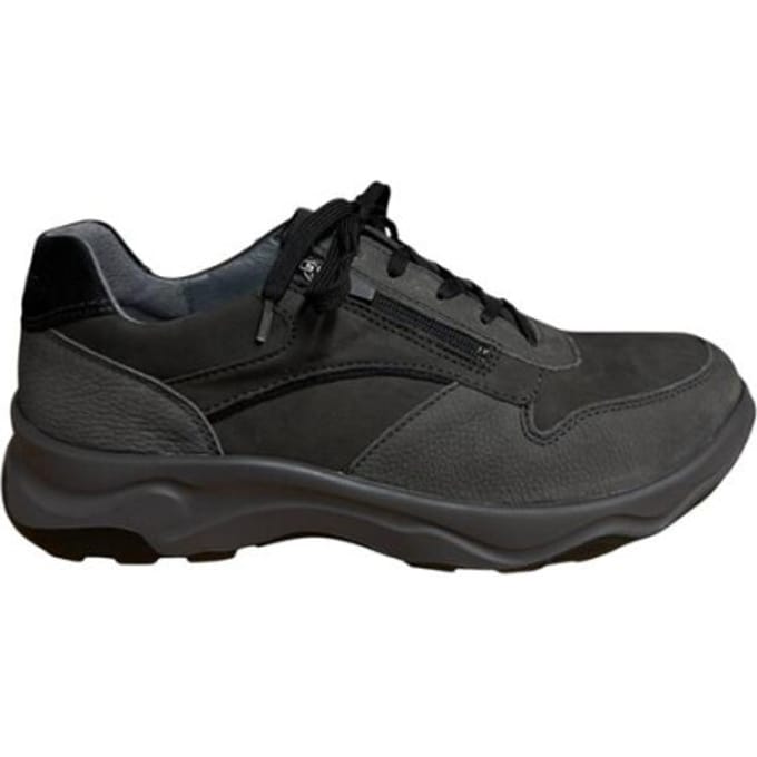 Waldläufer Heren Sneaker - 718006-310-696 Donkergrijs - Wijdte H - Maat 9 (43)