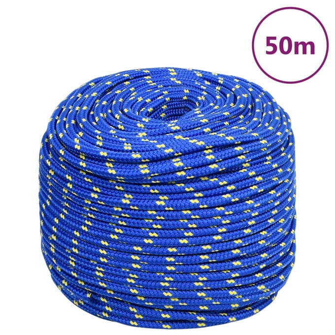 vidaXL - Boot - touw - 6 - mm - 50 - m - polypropyleen - blauw