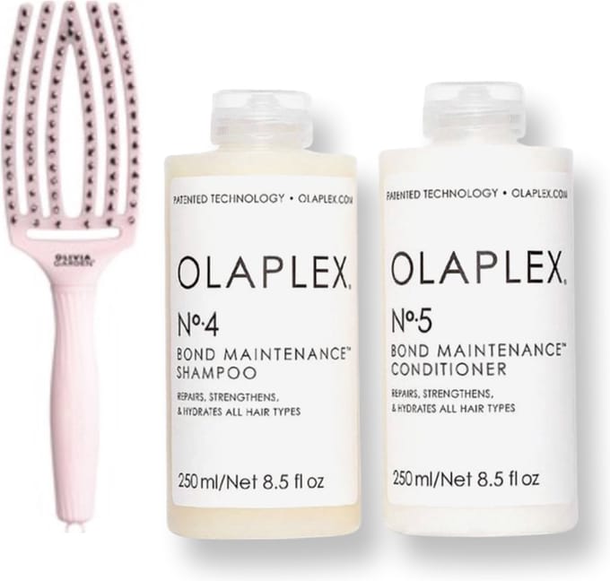 OLAPLEX No.4 Shampoo & No.5 Conditioner - 250 ml + Fingerbrush